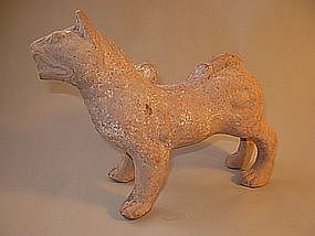 Beautiful Han Dynasty Tomb Pottery Standing Dog