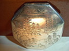 Early 20th C. Chinese Sterling Silver Compact