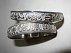 Two Beautiful Chinese Sterling Silver Bangles