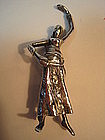 Early 20th C. Chinese Art Deco Sterling Silver Brooch