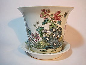 A 19/20th C. Chinese Famille Rose Planter Pot