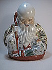 19th/20th C. Chinese Famille Rose Porcelain Buddha