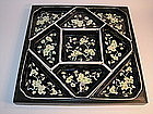 A 19th/20th C. Chinese famille noire porcelian tray