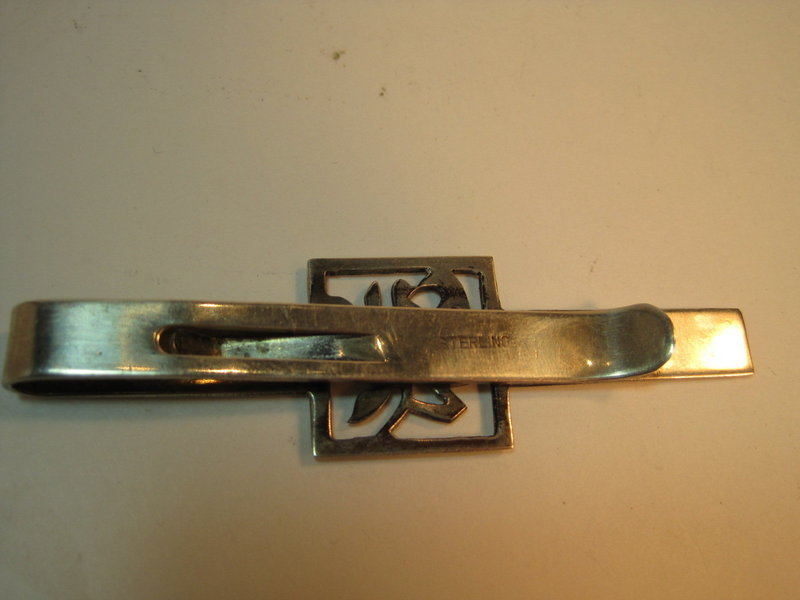 Very Nice 20th C. Chinese Sterling Silver Tie Pin