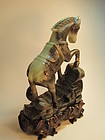 Beautiful Early 20th C. Chinese Celadon Jade Horse