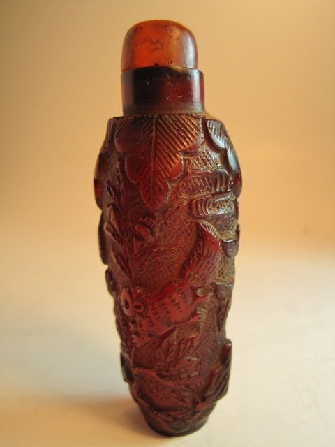 Beautiful 19th C. Chinese Amber Snuff bottle