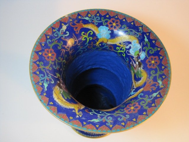 Early 20th C. Chinese Cloisonne Enamel Vase