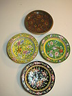 A Group of 19th C. Chinese Cloissonne Enamel Plates