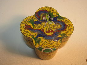 Early 20th C. Chinese Enamel Cloisonne Small Box