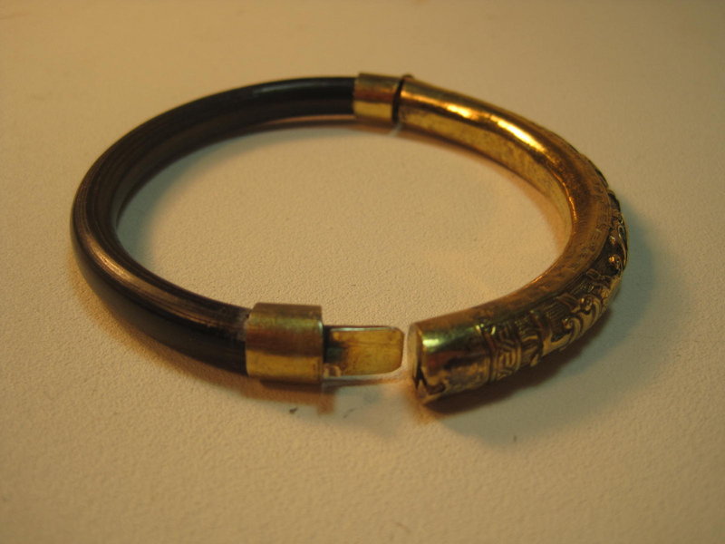 A Beautiful Chinese Old Rattan Silver Bangle Bracelet