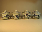 19th C. Chinese Blue and White Porcelain Tea Cups