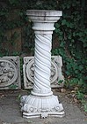 White Marble Pedestal for Statuary
