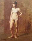 Academic Nude Signed by William H. C. Sheppard and Dated 1890-91