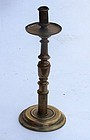 17th C Spanish Brass Candlestick.