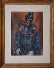 Pastel Painting of A Clown by Samuel Brecher