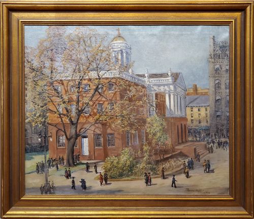 View of the Old State House in Hartford, Connecticut circa 1920