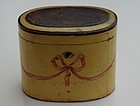 Continental Painted Oval Tea Caddy, late 18th C.