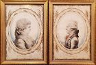 Jean Joseph Bernard, pair of Profile Portraits, dated 1791