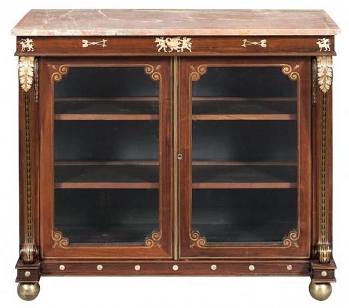 Regency Rosewood Marble Top Cabinet, circa 1815