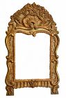 Louis XV Parcel Gilt and Painted Mirror, 18th C.
