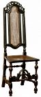 William & Mary Black Painted Beech Side Chair, Ca. 1690-1720