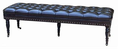 Regency Style upholstered Bench, Modern