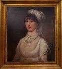 American School Oil Painting Portrait of a Woman circa 1815