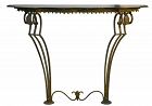 European Bronze Console with Glass top, the base 19th C.