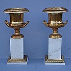 Pair of Ormolu and Marble Urns