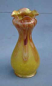 Austrian Art Nouveau Art Glass Vase by Pallme Kornig And Habel