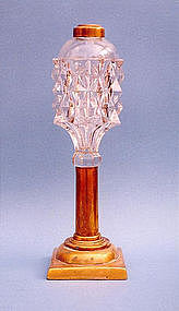 Glass and Brass Lamp, Circa 1840.