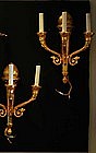 Louis XVI-Style Gilt Bronze Sconces