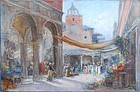 Middle Eastern Outdoor Market A Cityscape by Walter Francis Brown