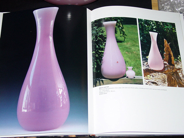 RARE Murano SEGUSO PINK ALABASTRO 27&quot; Vase - IN BOOK