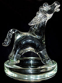 Murano ARCHIMEDE SEGUSO Donkey Sculpture on Bowl