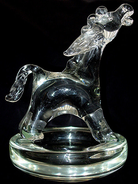 Murano ARCHIMEDE SEGUSO Donkey Sculpture on Bowl