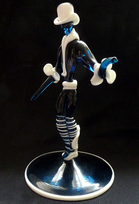 Murano ZECCHIN MARTINUZZI Cobalt Blue DANCER Figurine