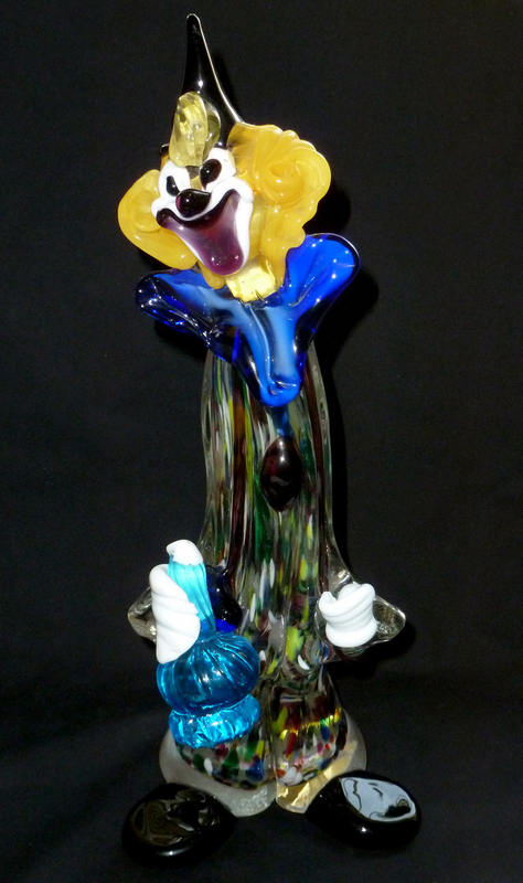 Murano Large PAULY Label Drunken CLOWN Sculpture