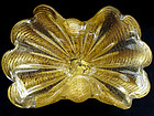 Murano BAROVIER TOSO Cordonato D' Oro Flower Shape Bowl