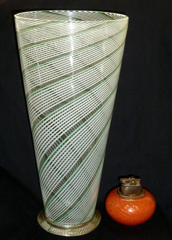 Murano MARTENS Aureliano TOSO Cone Shape Filigrana Vase