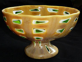 Murano 3 FIORI MOSAIC WINDOW Murrine Compote Bowl Dish