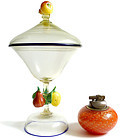 FRATELLI TOSO Murano ANTIQUE Applied FRUIT Jar Compote