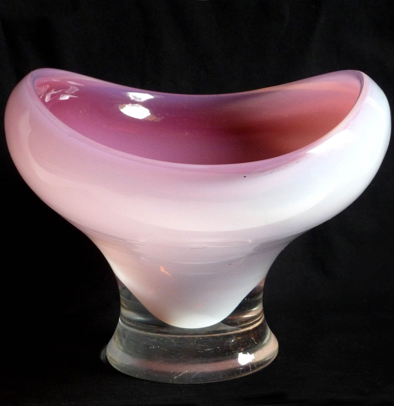 CENEDESE Murano OPAL PINK Sensual Center Bowl Compote