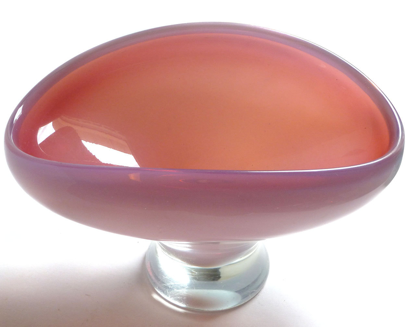 CENEDESE Murano OPAL PINK Sensual Center Bowl Compote