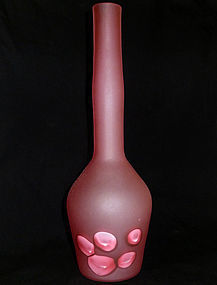 FRATELLI TOSO Murano SATIN PINK A Pentoni Bottle Vase
