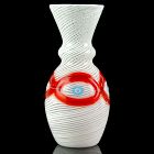 Salviati Murano Venetian White Eye Murrines Italian Vase