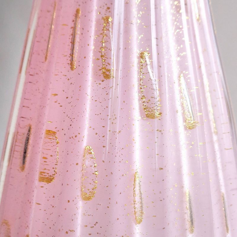 Barbini Murano 1950 Pink Gold Flecks Italian Art Glass Rocket Decanter