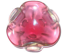 Murano Archimede SEGUSO Pink IRIDESCENT Bowl Ashtray