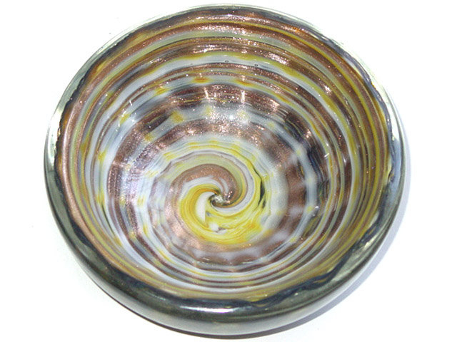 Murano BAROVIER GEODE AVENTURINE Flecks Swirls Bowl