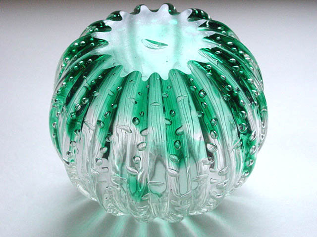 Murano BAROVIER TOSO Bubble Green BALL Vase
